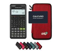 Casio fx-82ES Plus 2nd edition con Custodia Protettiva WYNGS inclusa Rosso - Calcolatrice Scientifica - Pacchetto Base