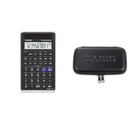 Casio FX-82SOLARII Calcolatrice Scientifica, 144 Funzioni, Alimentazione Solare, Nero/Grigio + Casio Copertura Protettiva per Calcolatrice Tecnica