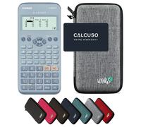 Casio fx-83GT X Blu con Custodia Protettiva WYNGS inclusa Grigio Chiaro - Calcolatrice Scientifica - Pacchetto Base (Ordine cumulativo non possibile*)