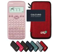 Casio fx-83GT X Rosa con Custodia Protettiva WYNGS inclusa Rosso - Calcolatrice Scientifica - Pacchetto Base (Ordine cumulativo non possibile*)