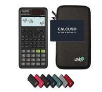 Casio fx-85ES Plus 2nd edition con Custodia Protettiva WYNGS inclusa Grigio Scuro - Calcolatrice Scientifica - Pacchetto Base