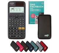 Casio fx-85GT X con custodia protettiva Nero e manuale (64 pagine, DIN A5) - Calcolatrice scientifica - Smart Set (Tedesco)