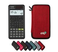 Casio fx-87DE Plus 2nd Edition con Custodia Protettiva WYNGS inclusa Rosso - Calcolatrice Scientifica - Pacchetto Base (Tedesco)