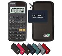 Casio fx-87DE X ClassWiz con Custodia Protettiva WYNGS inclusa Nero - Calcolatrice Scientifica - Pacchetto Base (Tedesco)