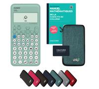 Casio fx-92 Collège con custodia protettiva Turchese e manuale (88 pagine, DIN A5) - Calcolatrice scientifica - Smart Set