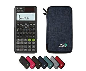 Casio fx-991ES Plus 2a edizione con custodia protettiva WYNGS blu, calcolatrice scientifica, set base