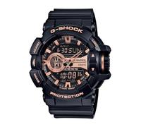 Casio G-Shock Black and Rose Gold-Tone Dial Resin Quartz Men's Watch GA400GB-1A4