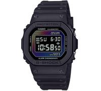 Casio G-SHOCK DW-5600RW-1ER Men's Digital Watch - Black Resin Strap with Rainbow Brick Wall Design
