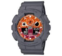 Casio G-Shock Fiamme di colore grigio resina arancione quadrante orologio GA100FL-8A