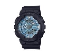 Casio G-SHOCK GA-110CD-1A2ER Men's Analog-Digital Watch - Black Resin Band, Ice Blue Dial, 200M Water Resistanc