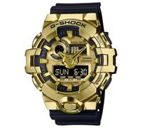 Casio G-Shock GM-700G-9AER Men's Analog-Digital Watch - Gold-Tone Stainless Steel Bezel, Black Resin Band, 200m Water Resistance