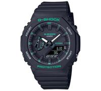 CASIO G-Shock Orologio da polso da uomo al quarzo Sportivo bracciale e cassa in Resina di colore Nero display analogico nero - GMA-S2100GA-1AER