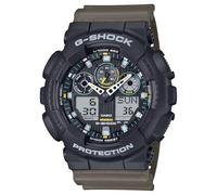 Casio G-Shock Utilitarian Orologio analogico digitale nero e verde oliva GA-100TU-1A3CR, nero
