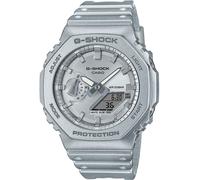 Casio Orologio Quarzo Unisex, misura cassa 48.50mm con quadrante Argento Analogico e Digitale e cinturino Argento in Plastic/Resin Strap GA-2100FF-8AER