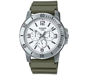 Casio General MTP-VD300-3B - Bracciale in resina, da uomo, verde, con cinturino, verde, verde, Verde, Cinghia