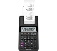 Casio HR-8RCE-BK Calcolatrice Scrivente Portatile, Display a 12 Cifre, Funzioni Check e Correct, Funzioni After Print e Re-print, Blister, Nero