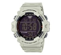 Casio Illuminator AE1500WH Series | Batteria da 10 anni | Retroilluminazione a LED | 5 allarmi | Cronometro 1/100 sec | Orologio digitale da uomo, bianco, Standard, Cronografo, digitale