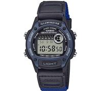 Casio Illuminator | Serie W220HF | Retroilluminazione a LED | Sveglia | Cronografo | Orologio Digitale | Nero/Blu