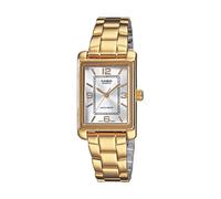 Casio LTP-1234PG-7AEG Women's Quartz Watch - Gold-Tone, Rectangular Dial