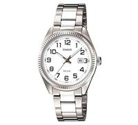 Casio LTP-1302D-7BVDF Women's Analog Watch - Stainless Steel Band, White Dial