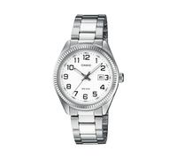 Casio LTP-1302PD-7BVEG Women's Watch - White Dial, Stainless Steel Bracelet
