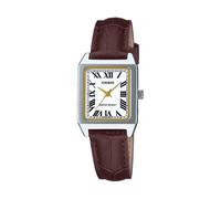 Casio LTP-B150L-7B2EF Women's Watch - White Dial, Brown Leather Strap