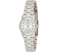 Casio LTP-V002D-7B - Orologio da donna standard in acciaio inossidabile con numeri argentati e data