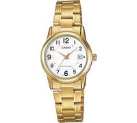 Casio LTP-V002G-7B - Orologio analogico da donna, color oro | Display della data, resistente all'acqua