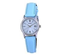 Casio LTP-V002L-2B3 Orologio da donna con quadrante blu analogico in pelle blu