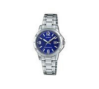 Casio LTP-V004D-2B Orologio da donna Enticer con numeri in acciaio inossidabile quadrante blu con data