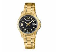 CASIO LTP-V004G-1BUDF OROLOGIO DONNA ACCIAIO DORATO NERO DATA 30mm SOTTOCOSTO