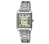 Casio LTP-V007SG-9BUDF Women's Watch - Beige Dial, Two-Tone Stainless Steel Band