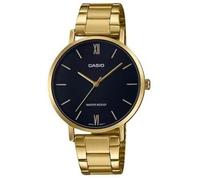 Casio LTP-VT01G-1BUDF Women's Gold-Tone Analog Watch - Black Dial