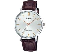 Casio LTP-VT01L-7B2UDF Women's Analog Watch - Silver Dial with Brown Leather Strap