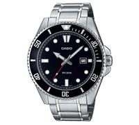 Casio Quadrante Nero Giappone Mov't Al Quarzo MDV-107D-1A1 200M Orologio da Uomo
