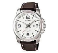 Casio Men's Core MTP1314L-7AV Silver Leather Quartz Fashion Watch