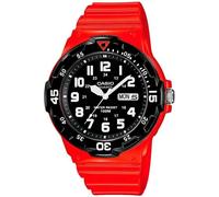 CASIO MRW-200HC-4BVDF OROLOGIO UNISEX RESINA ROSSO NERO DAY-DATE 43mm SOTTOCOSTO
