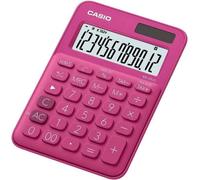 Casio MS-20UC Piccola calcolatrice da tavolo - Schermo LCD a 12 cifre - Alimentazione solare e a batteria - Colore rosa fucsia NEW