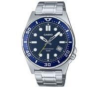 Casio MTD-135D-2AVDF Men's Analog Watch - Stainless Steel Band, Blue Dial
