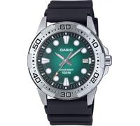Casio MTD-140-3AV - Orologio da uomo standard analogico quadrante verde, acciaio inossidabile, WR 100M, cinturino in resina, data