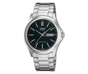 CASIO MTP-1239D-1ADF OROLOGIO UOMO ACCIAIO NERO GIORNO DATA 37mm SOTTOCOSTO