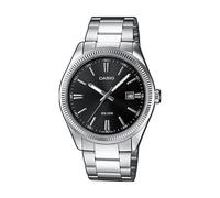 Casio MTP-1302PD-1A1VEF Men's Analog Watch - Black Dial, Stainless Steel Band