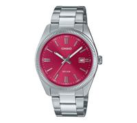 Casio MTP-1302PD-4AVEF 40mm Quadrante Analogico Bordeaux Acciaio Inox Argento