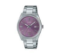 Casio MTP-1302PD-6AVEF Men's Watch - Purple Dial, Stainless Steel Bracelet