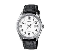 Casio MTP-1302PL-7BVEF Men's Analog Watch - White Dial with Genuine Leather Band