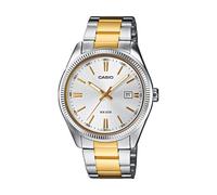 Casio MTP-1302PSG-7AVEF Men's Analog Watch - Silver Dial with Two-Tone Stainless Steel Bracelet