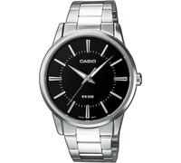 Casio MTP-1303PD-1AVEG 40mm Analogico Acciaio Inox Argento Quadrante Nero Cinturino Argento