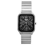 Casio MTP-M306D-1A Orologio classico con quadrante nero in acciaio inossidabile con quadrante multiplo 34 mm
