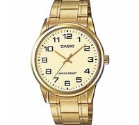 Casio MTP-V001G-9BUDF Men's Gold-Tone Analog Watch - Champagne Dial