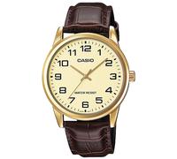 CASIO MTP-V001GL-9BUDF OROLOGIO UOMO PELLE MARRONE DORATO 39mm SOTTOCOSTO